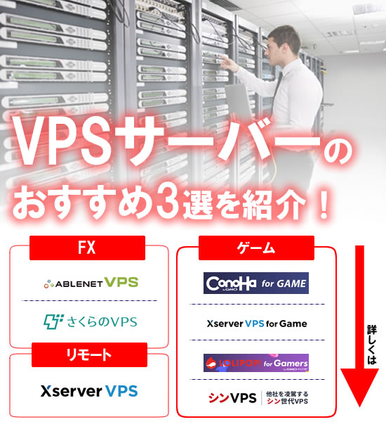 VPSサーバーのおすすめ3選