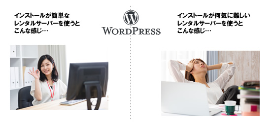 Wordpressのインストールが簡単なレンタルサーバーとそうではないレンタルサーバーの違い